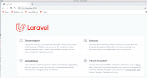 Screen once Laravel is installed